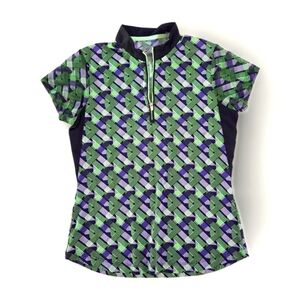 EP Pro Golf Shirt Active Geometric Polo Shirt Small